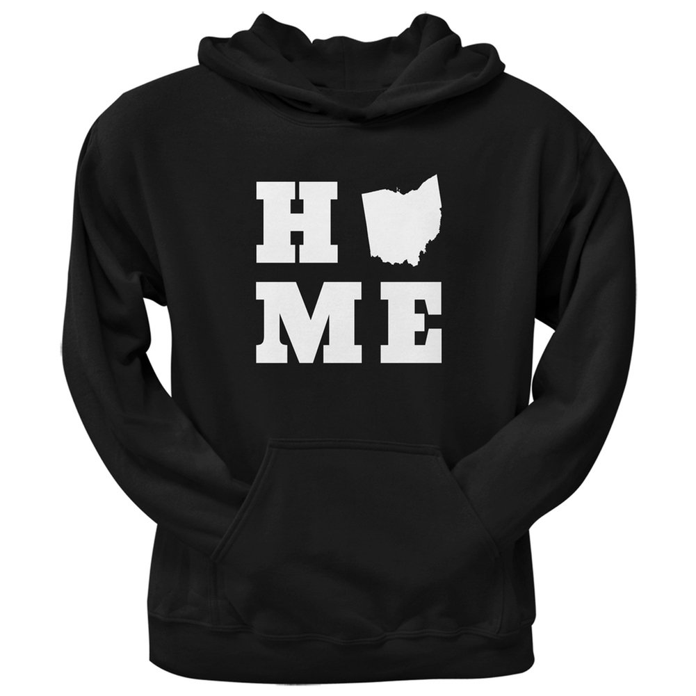 Ohio Home Black Adult Hoodie - Large Size, Comfortable Pullover Hooded Sweatshirt for Men & Women | Perfect for Casual Wear, Outdoor Activities & Lounge Relaxation