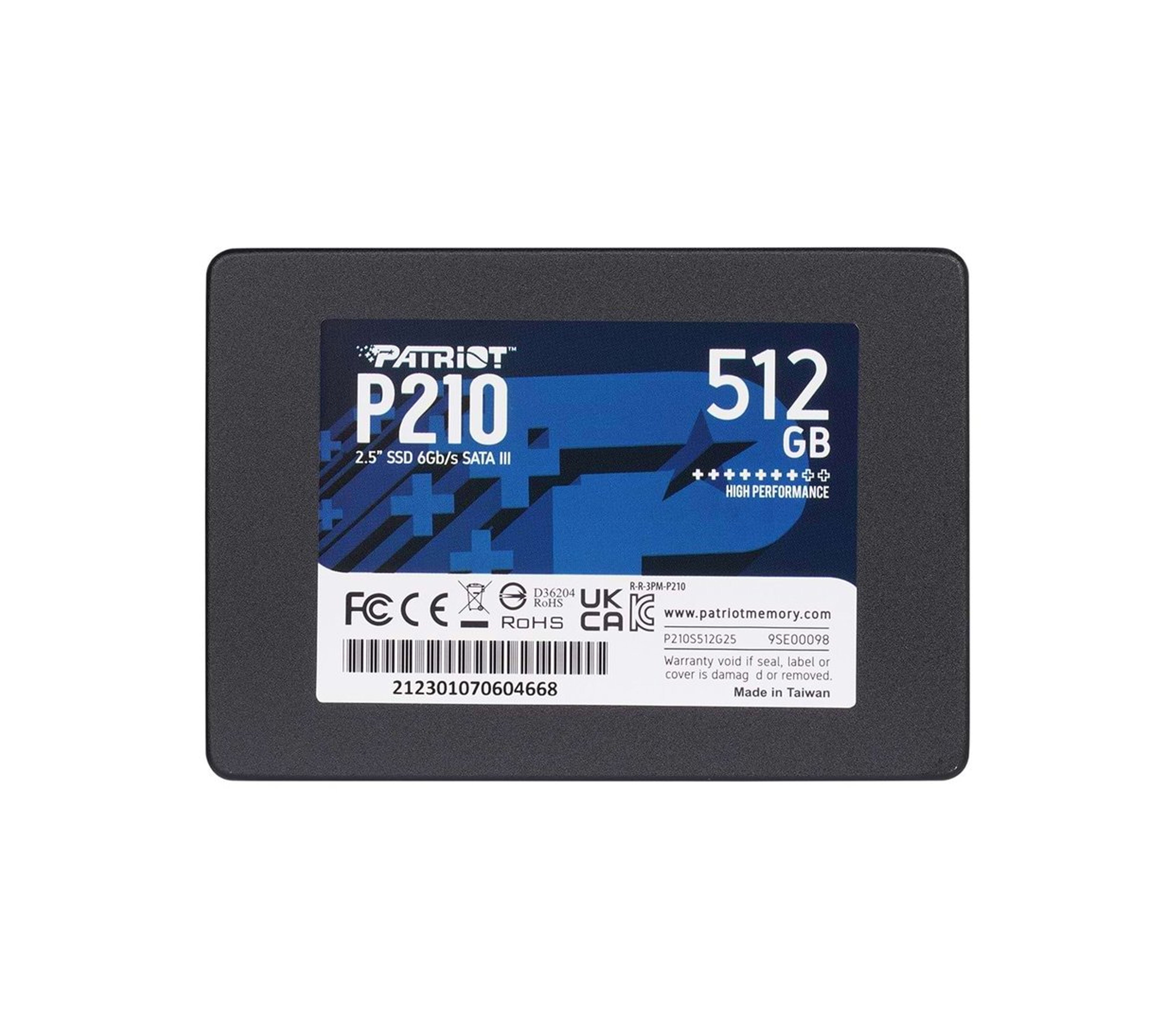 Patriot 512GB SSD 2.5 Inch SATA III Internal Solid State Drive - Fast Performance for Gaming, Laptops & PC Upgrades
