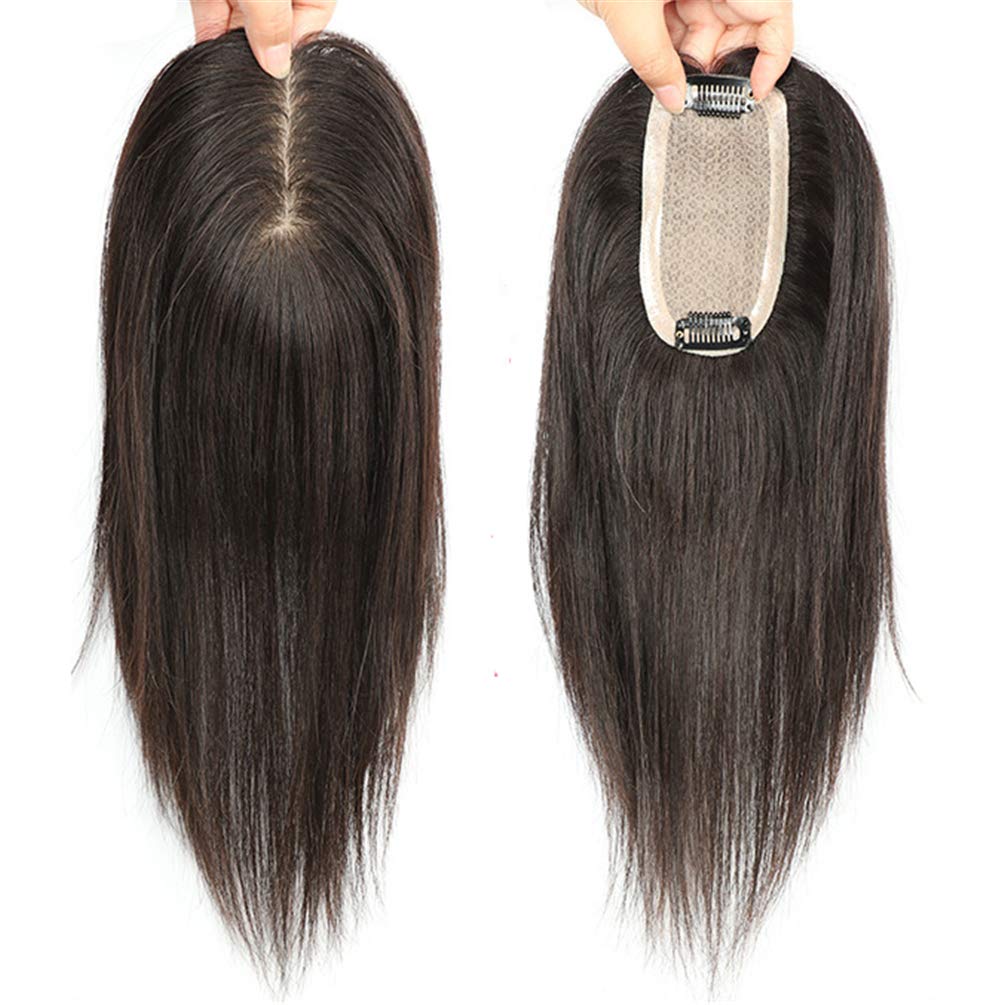 Human Hair Toppers for Women with 2 Clips - 2.4