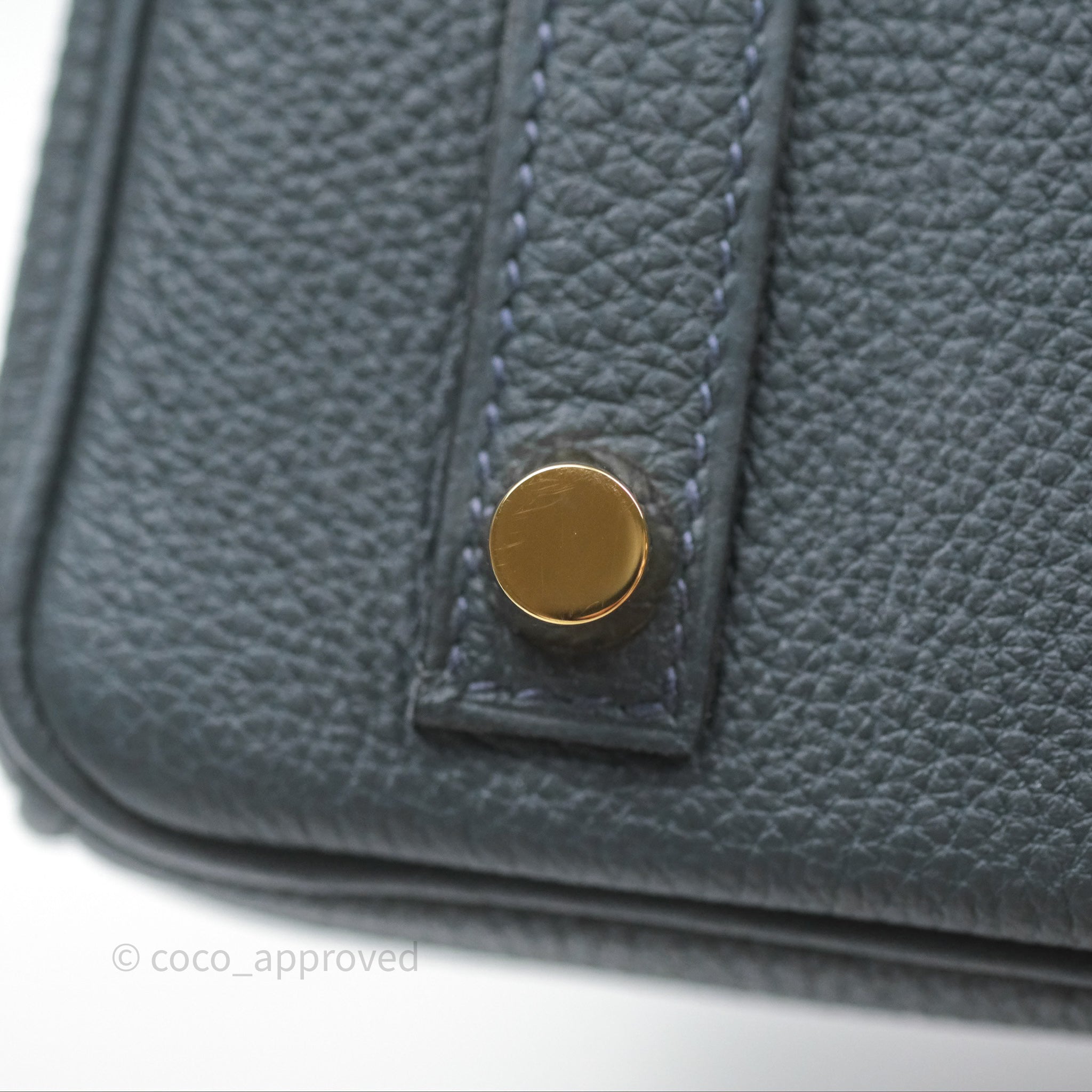 Authentic Hermès Birkin 25 Retourne Bag in Vert Rousseau Togo Leather with Gold Hardware - Luxury Handbag for Women, Perfect for Work, Travel & Special Occasions