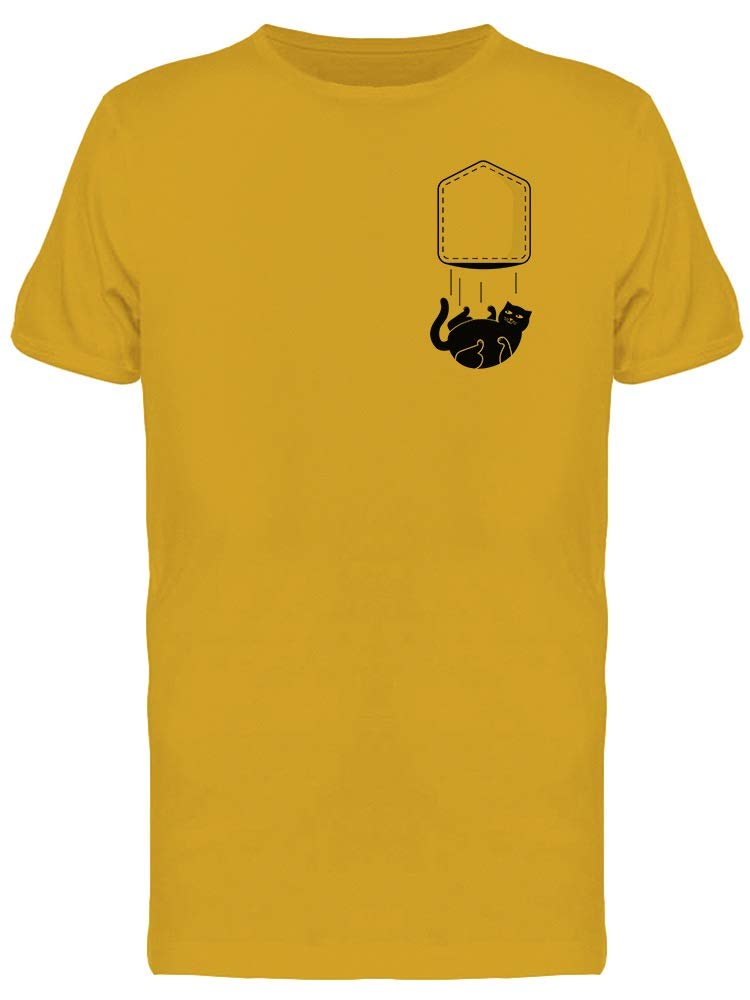 Falling Cat Graphic Pocket T-Shirt for Men - Casual Streetwear & Everyday Comfort