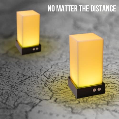 ZOCI VOCI Telepathy® Friendship Lamp Set of 4 - Long Distance Touch Lamps for Couples & Friends | No Subscription Needed | Crystal Design LED Mood Light - Perfect for Home Decor, Birthday Gifts & Long Distance Relationships