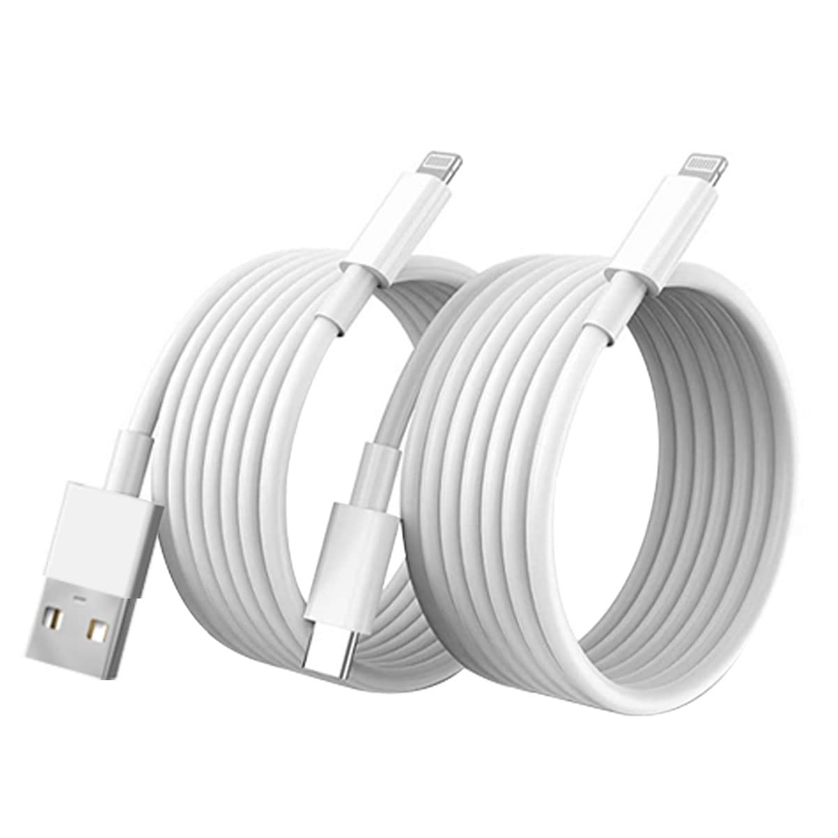 TRANGJAN 2-Pack MFi Certified USB-C to Lightning & USB to Lightning Fast Charging Cable for iPhone 14/13/12/11/X/8 & AirPods - Quick Charge & Data Sync - Perfect for Home, Office & Travel
