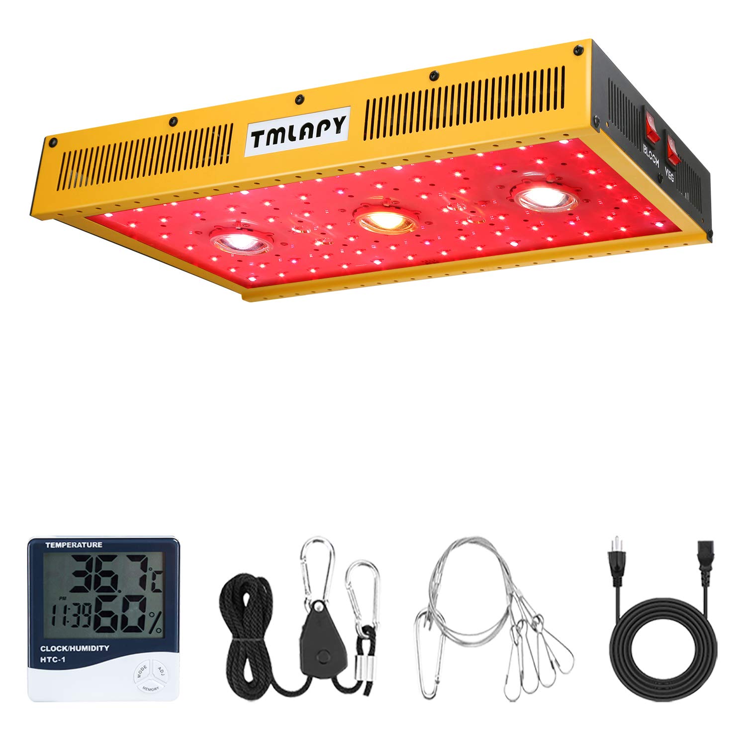 COB LED Full Spectrum Grow Light for Indoor Plants - F1500 Hydroponic Greenhouse Light with Single Switch for Veg & Flower | Perfect for Home Gardening, Greenhouses, and Indoor Farming