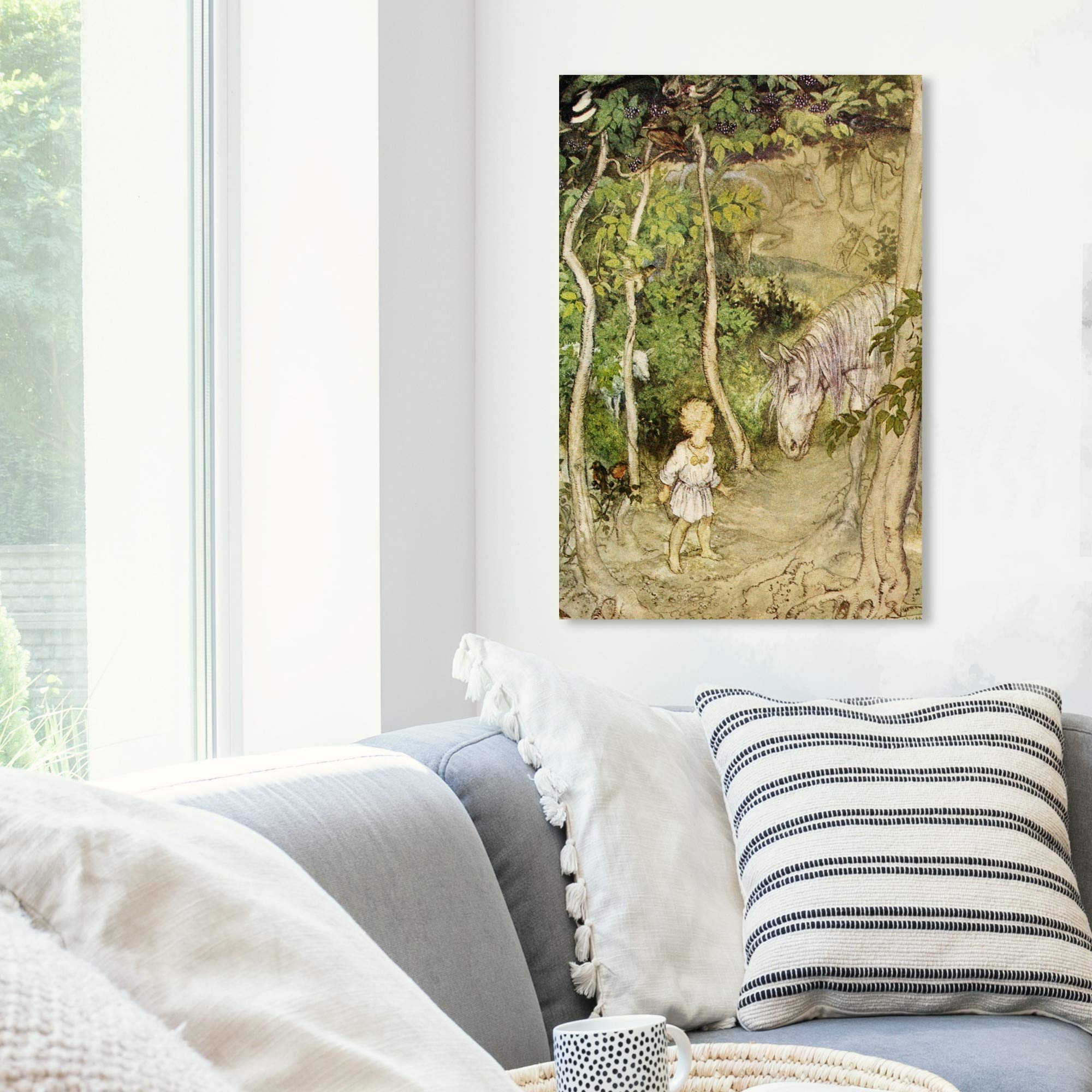 Magic Stallion Fantasy Wall Art Canvas Print - 20