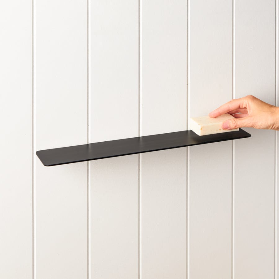 Matte Black Shampoo Shelf - Bathroom Organizer for Shampoo, Conditioner & Soap - Perfect for Showers, Bathtubs & Vanities