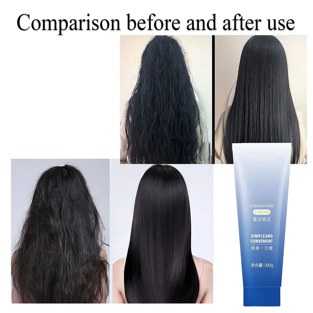 Athartle Silk & Gloss Hair Straightening Cream - Protein Enriched for Men & Women, No Clip or Heat Required | Best Hair Straightening Product for Smooth, Shiny Hair at Home, Work & Special Occasions (1pc)