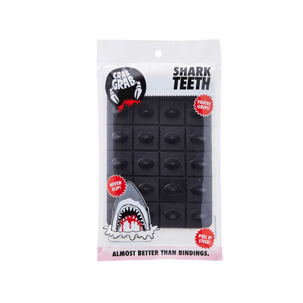 Crab Grab Shark Teeth Stomp Pad - Black Non-Slip Snowboard Traction Pad for Enhanced Grip & Control | Perfect for Snowboarding, Surfing & Skateboarding