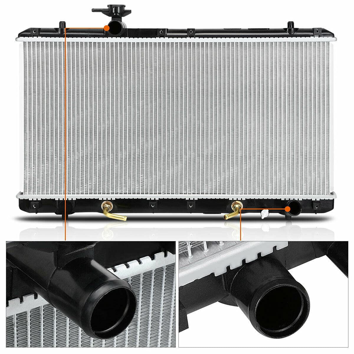 High-Performance Aluminum OE Style Cooling Radiator for 2002-2007 Suzuki Aerio Sedan & 2002-2006 Aerio Wagon 2.0L/2.3L AT - DPI-2451 - Perfect for Engine Overheating Prevention & Long-Distance Driving