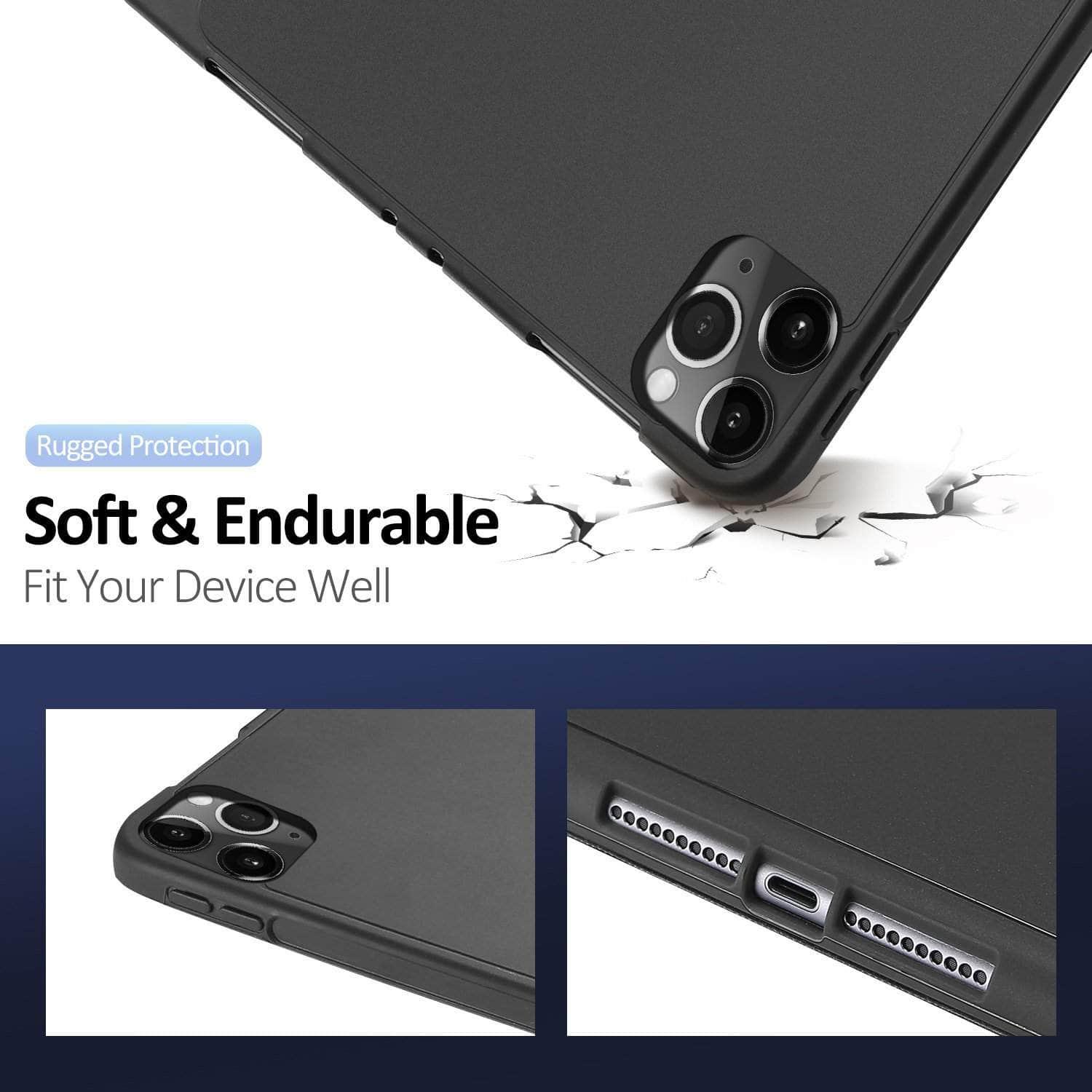 2020 iPad Pro 11 Inch PU Leather Flip Stand Case - Slim Protective Cover with Auto Sleep/Wake for Apple iPad Pro 11 (2nd Gen) - Perfect for Work, Travel & Home Use