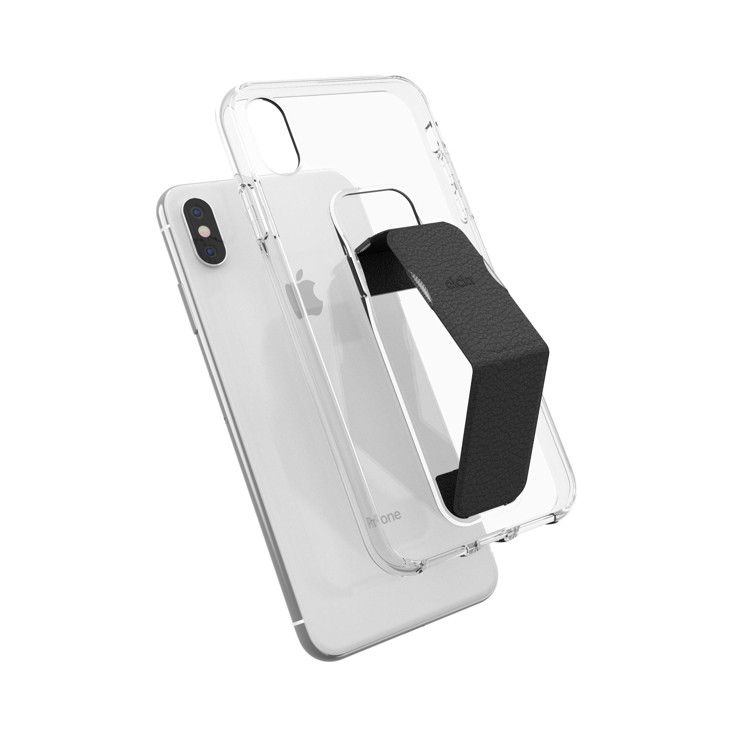 CLCKR iPhone Xs Max Case with Kickstand & Phone Grip - Expandable Stand, Protective Cover with Holder (Black) - Perfect for Watching Videos, Gaming & Hands-Free Use
