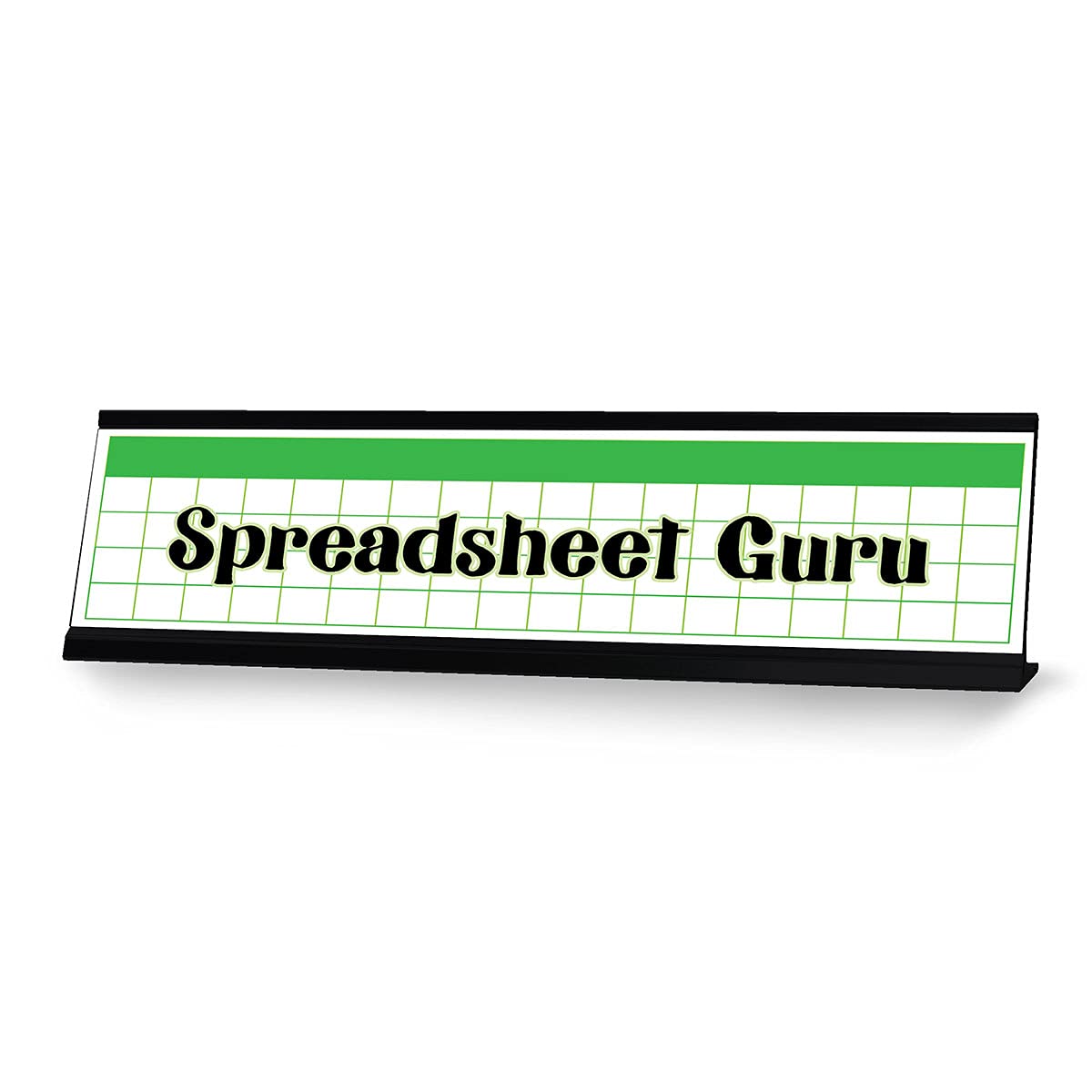 Spreadsheet Guru Designer Series Desk Sign - Custom Novelty Nameplate (2 x 8 Inches) for Office Decor, Desk Organization & Professional Workspace Setup