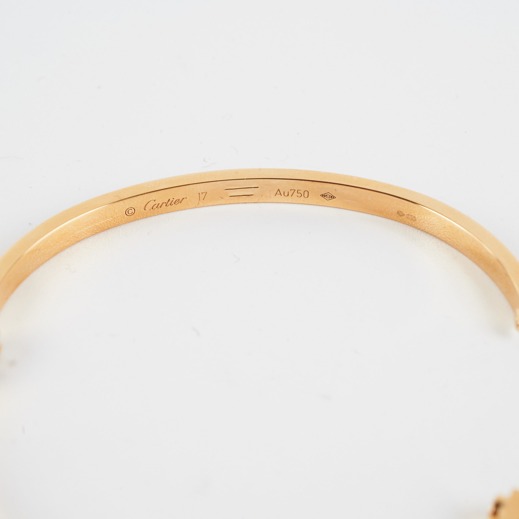 Cartier Love Bangle Pave Diamonds Yellow Gold Bracelet (Size 17) - Luxury Jewelry for Women, Perfect for Anniversaries & Special Occasions