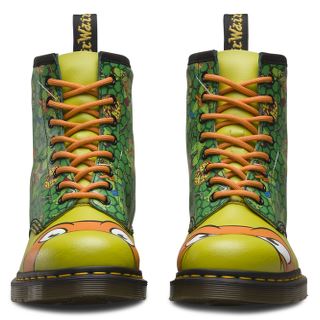 Dr. Martens 1460 TMNT MIKEY Boots - Unisex Leather Combat Boots for Men & Women | Perfect for Punk, Goth & Street Style Fashion