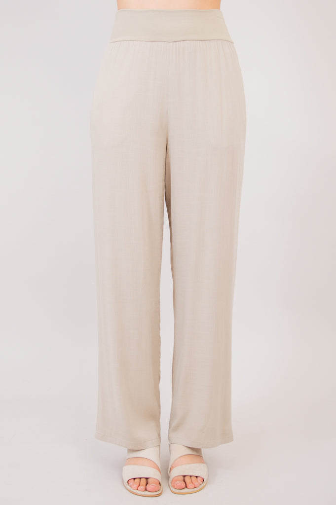 Landon Men's Linen Bamboo Pants - Lightweight & Breathable Sand Color for Summer, Travel & Casual Wear