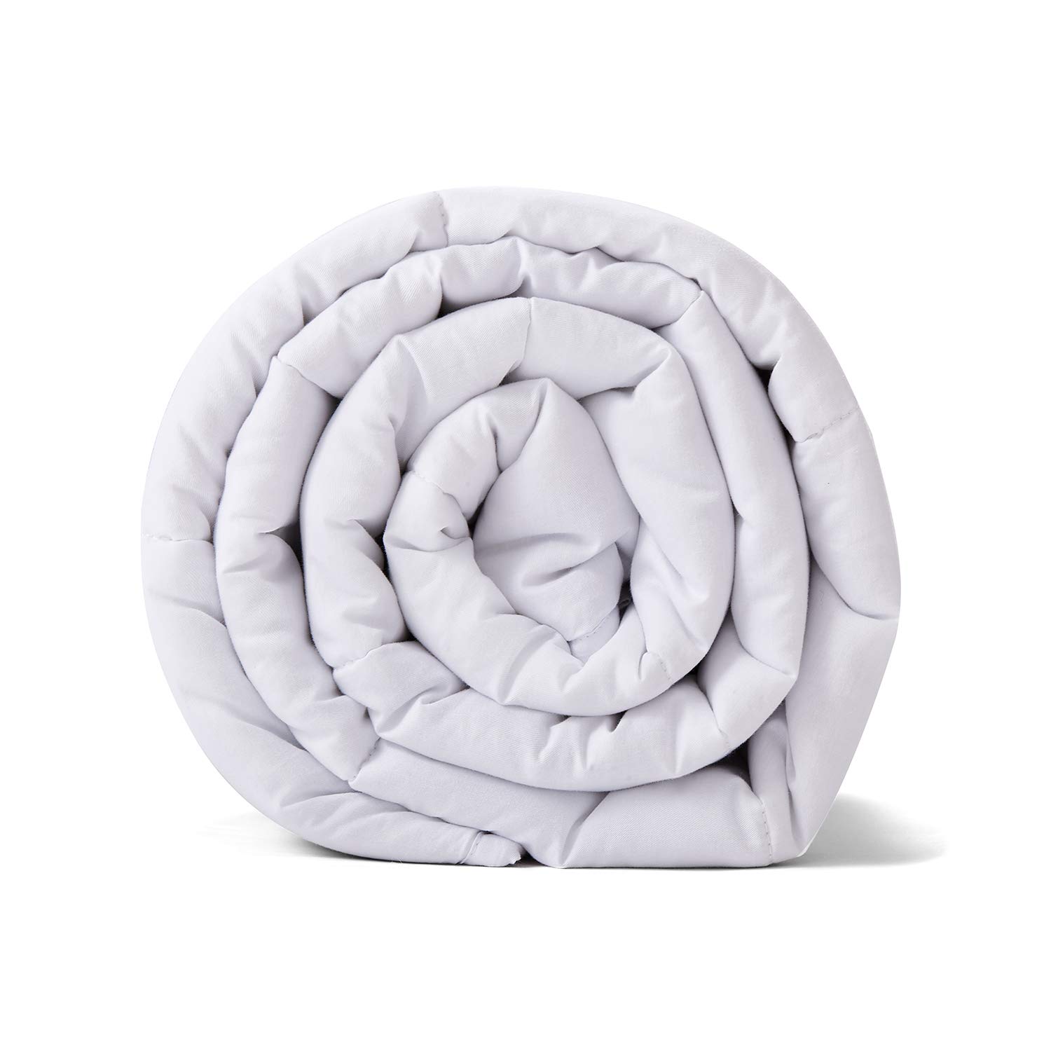 California King Size Weighted Blanket 20lbs - 90x108 Inches Premium Cotton with Glass Beads for Couples - White | Perfect for Stress Relief, Anxiety & Better Sleep