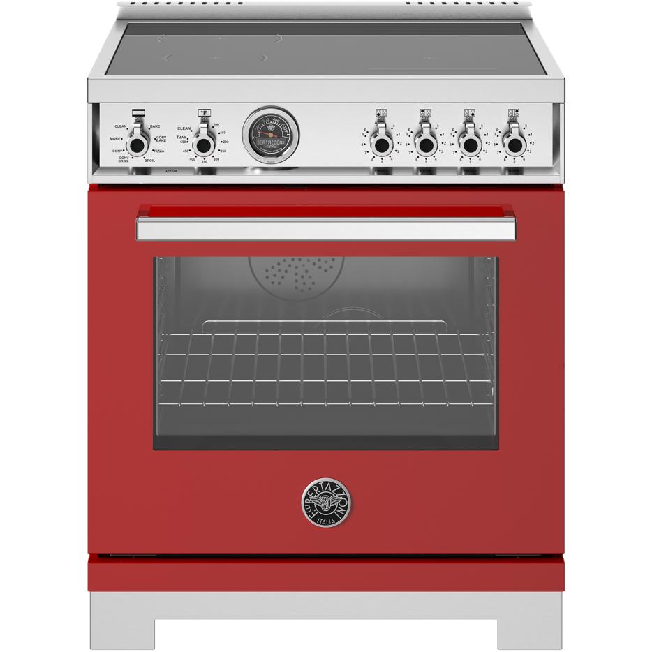 Bertazzoni PRO304IFEPROT 30 Inch Freestanding Induction Range - Professional Italian Kitchen Appliance for Modern Home Cooking & Entertaining