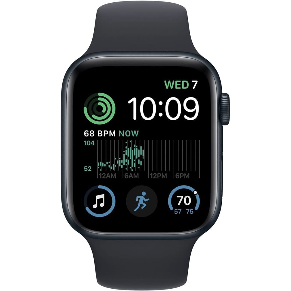 Apple Watch SE 2022 (44mm) GPS + Cellular Unlocked Smartwatch - Aluminum Case (Renewed Like New) for Fitness Tracking, Notifications & Calls | Perfect for Running, Workouts & Daily Use