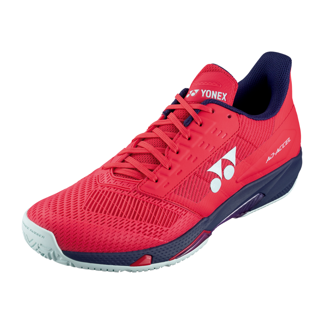 Yonex Power Cushion AD ACCEL Women's Tennis Shoes for All Court Play - Sunset Red | Lightweight Cushioned Sneakers for Women's Badminton & Court Sports