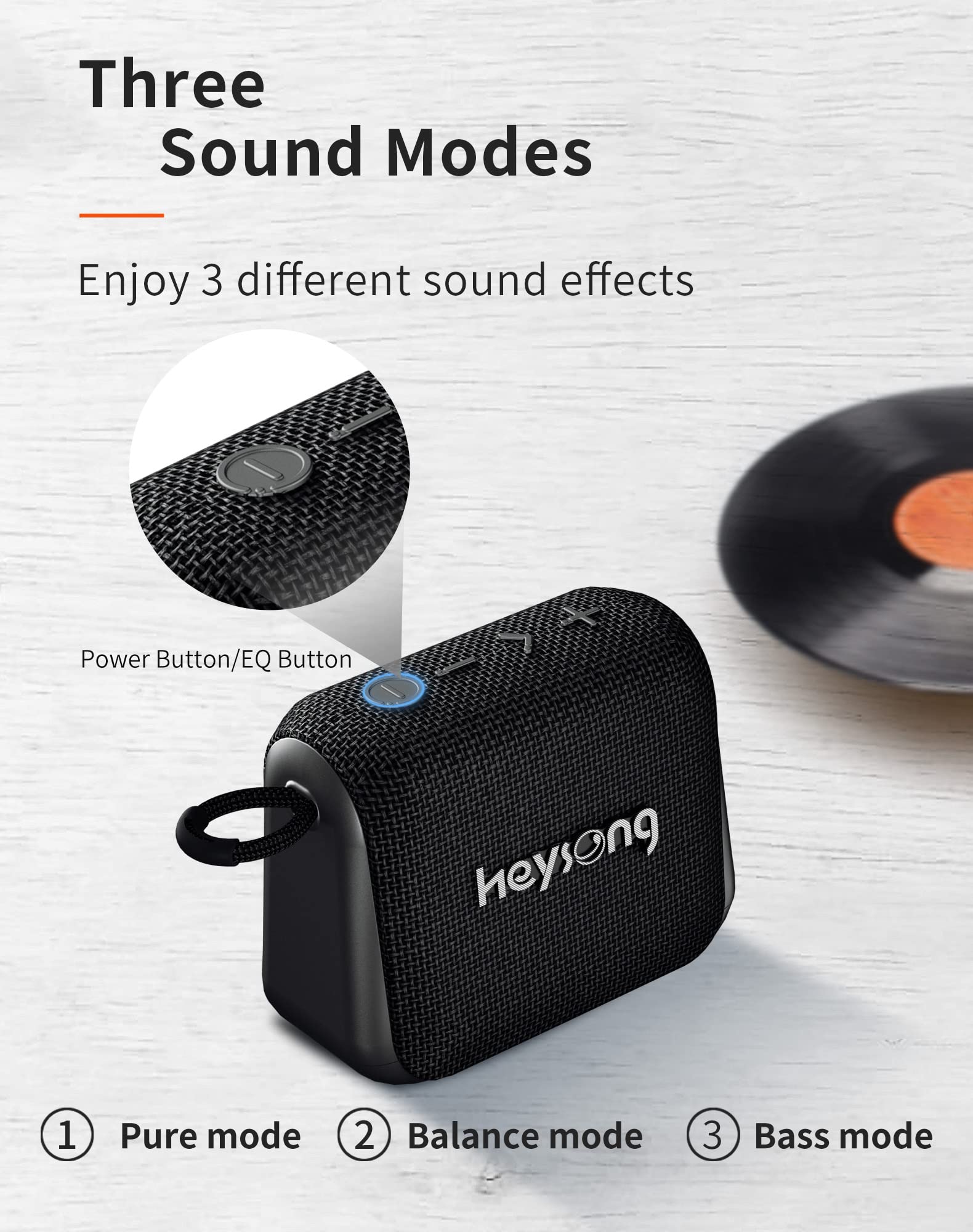 HEYSONG Waterproof Bluetooth Speaker - Portable Wireless Shower Speaker with Stereo Sound, IPX7 Rating, 24-Hour Battery Life & Enhanced Bass | Perfect for Shower, Pool Party, Beach, Camping & Bedroom Use | Great Gift for Men & Women