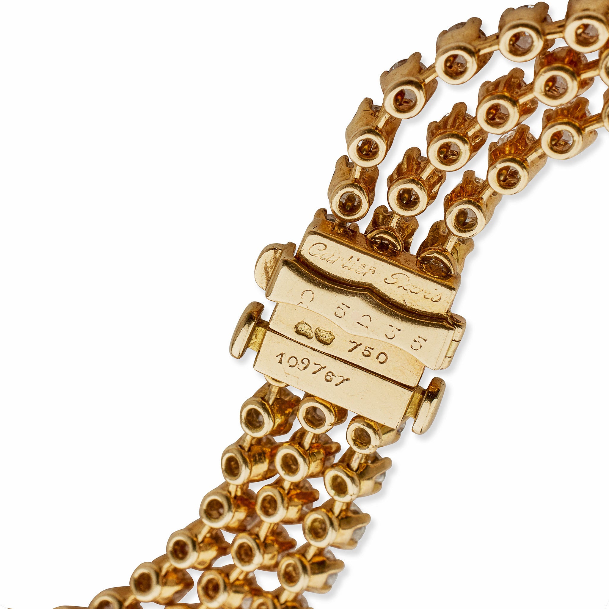 Cartier Paris Diamond Tassel Necklace - 18K Gold Plated Luxury Pendant for Women | Elegant Jewelry Gift for Anniversary, Wedding & Special Occasions | Perfect for Evening Parties, Date Nights & Formal Events