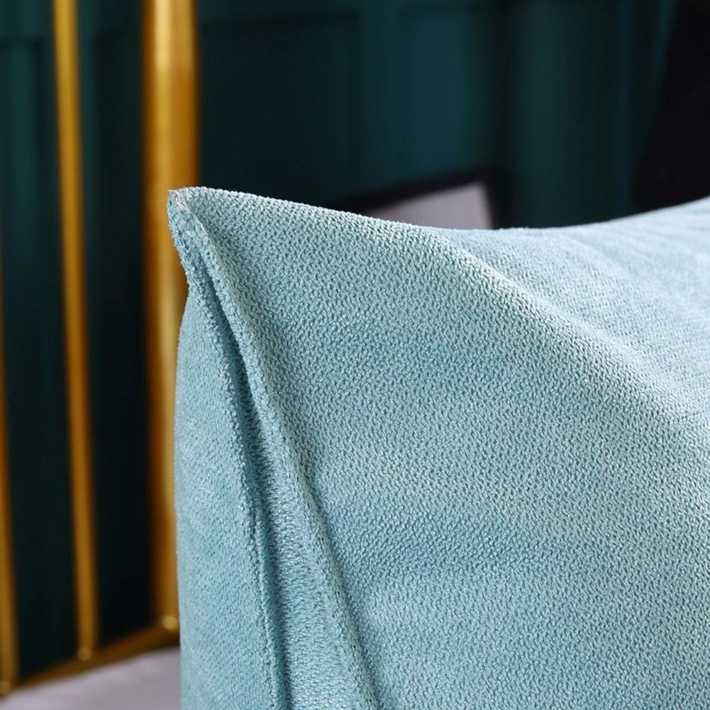 Large Soft Comfortable Backrest Headboard King Cushion Pillow for Reading & Rest in Twin Bed - Breathable Triangular Wedge Support for Back & Waist - Washable Beige Cover - Perfect for Bed, Sofa & Floor Lounging
