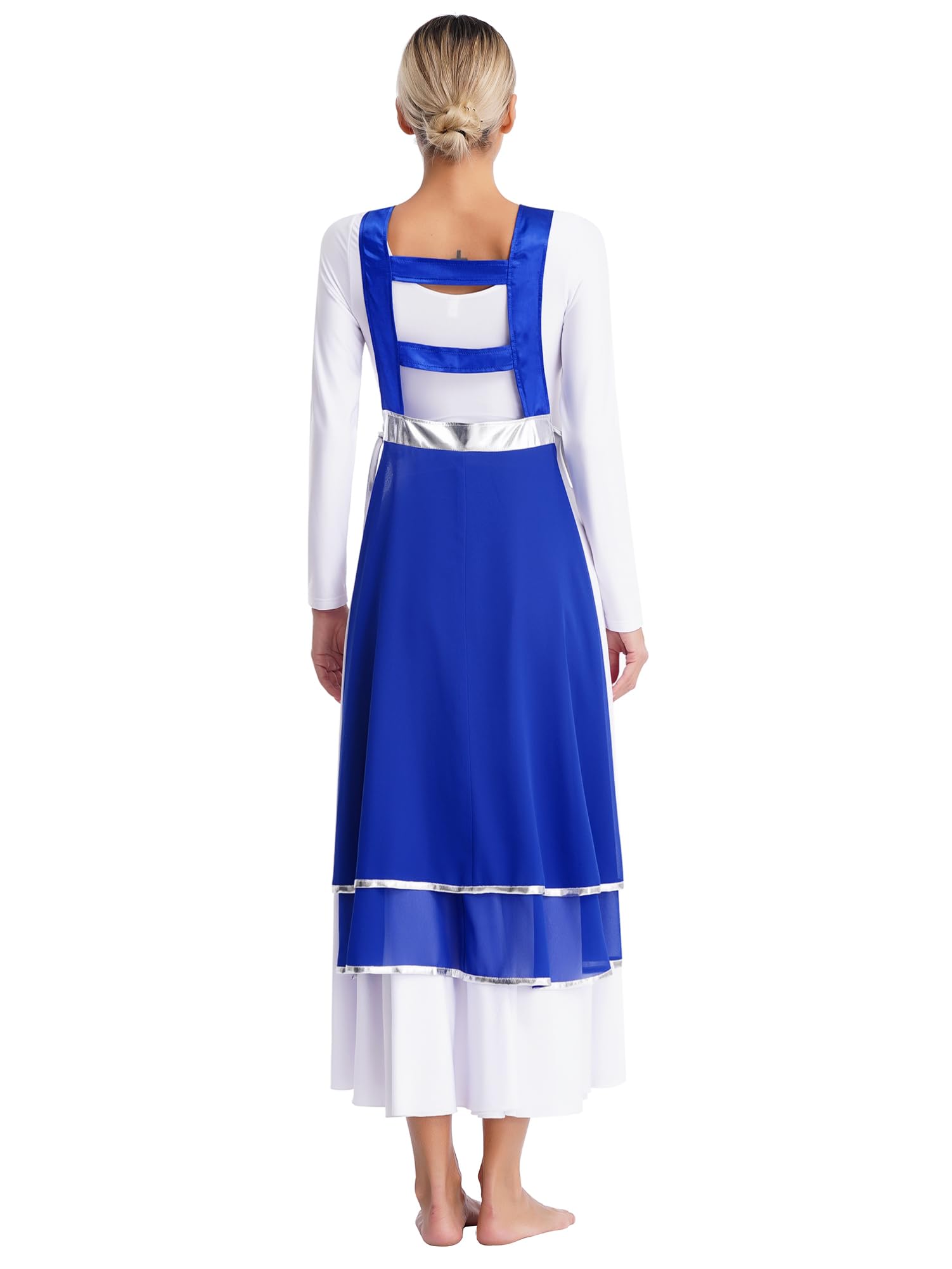 JEYPINMI Women's Praise Dance Dress - Flowy Tunic Overlay Hexagram Worship Costume for Church Performances (White Dress Not Included) | Perfect for Christian Dance Ministries, Worship Teams & Spiritual Performances