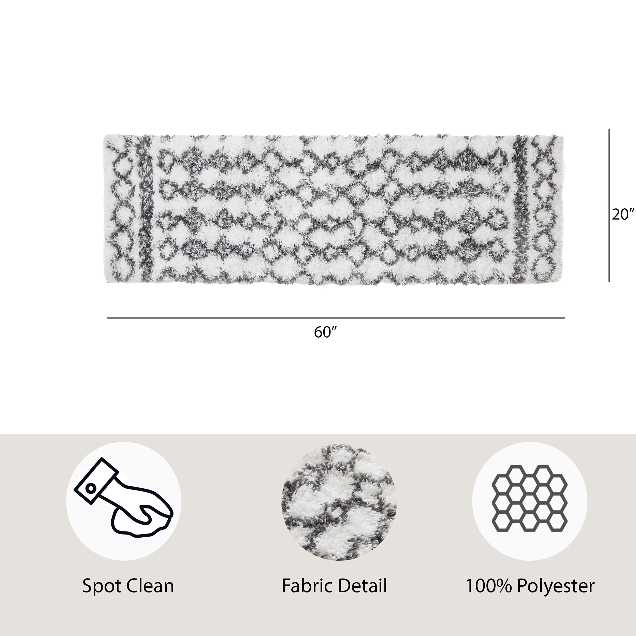 Nautica Puffy Rug – Taza Motif | Premium Shag Runner Rug 20