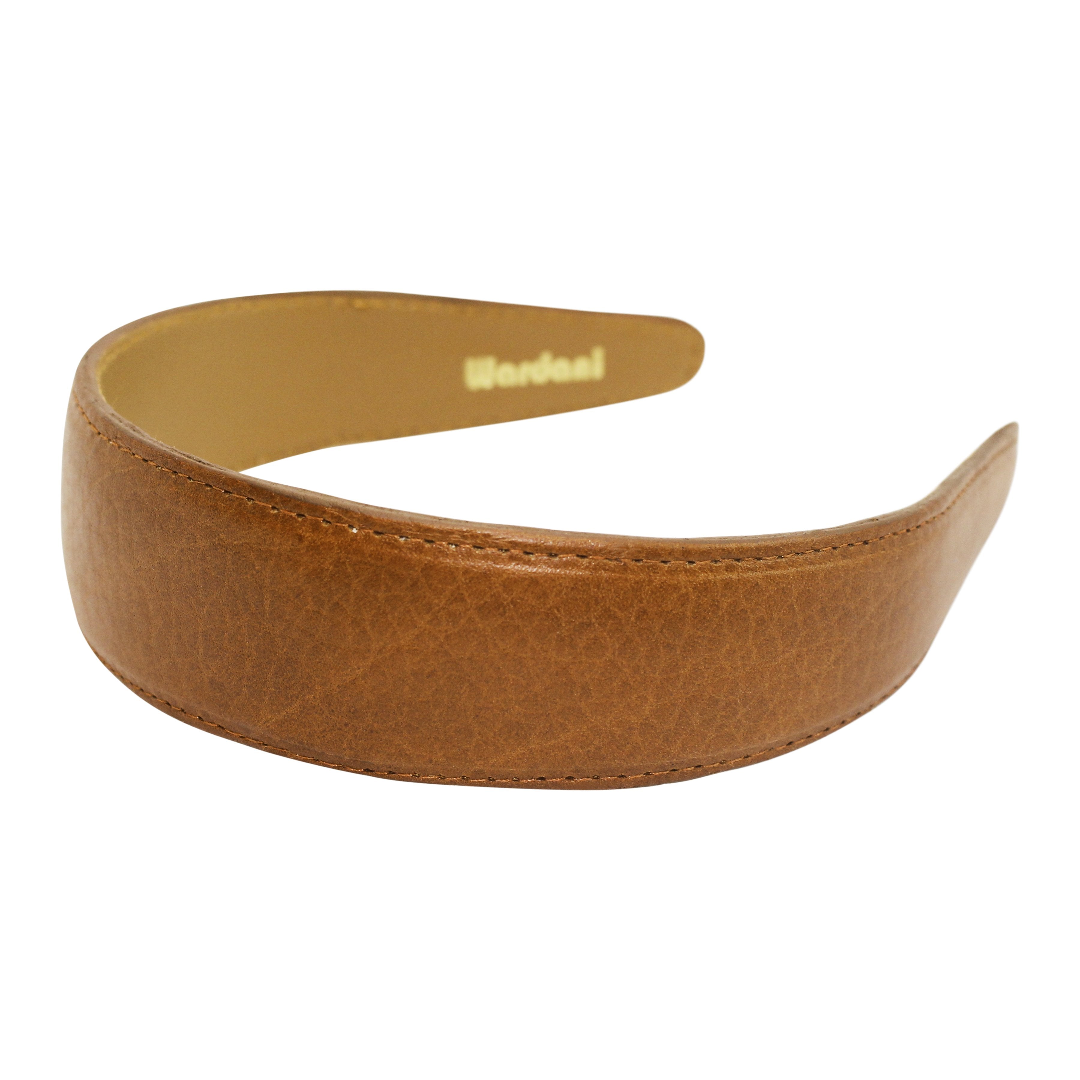 Wardani Textured Pebble Italian Leather Headband - 1.5 Inch Wide Hair Accessory for Women | Perfect for Yoga, Workouts, and Everyday Fashion