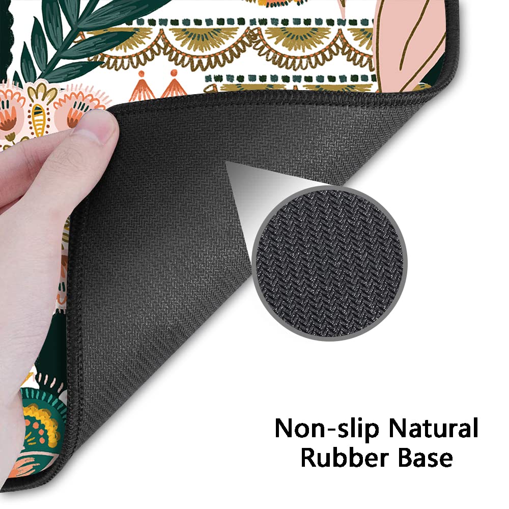 Tropical Flowers Mouse Pad - Non-Slip Rubber Gaming Mouse Mat for Laptop & Computer - Custom Office Desk Decor for Women & Men - Perfect for Work, Gaming & Home Office Setup