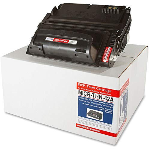 MICR Toner Cartridge for HP LaserJet 4240 4250 4350 Series Printers - High Quality Black MICRTHN42A Replacement - Perfect for Bank Checks & Secure Financial Documents Printing