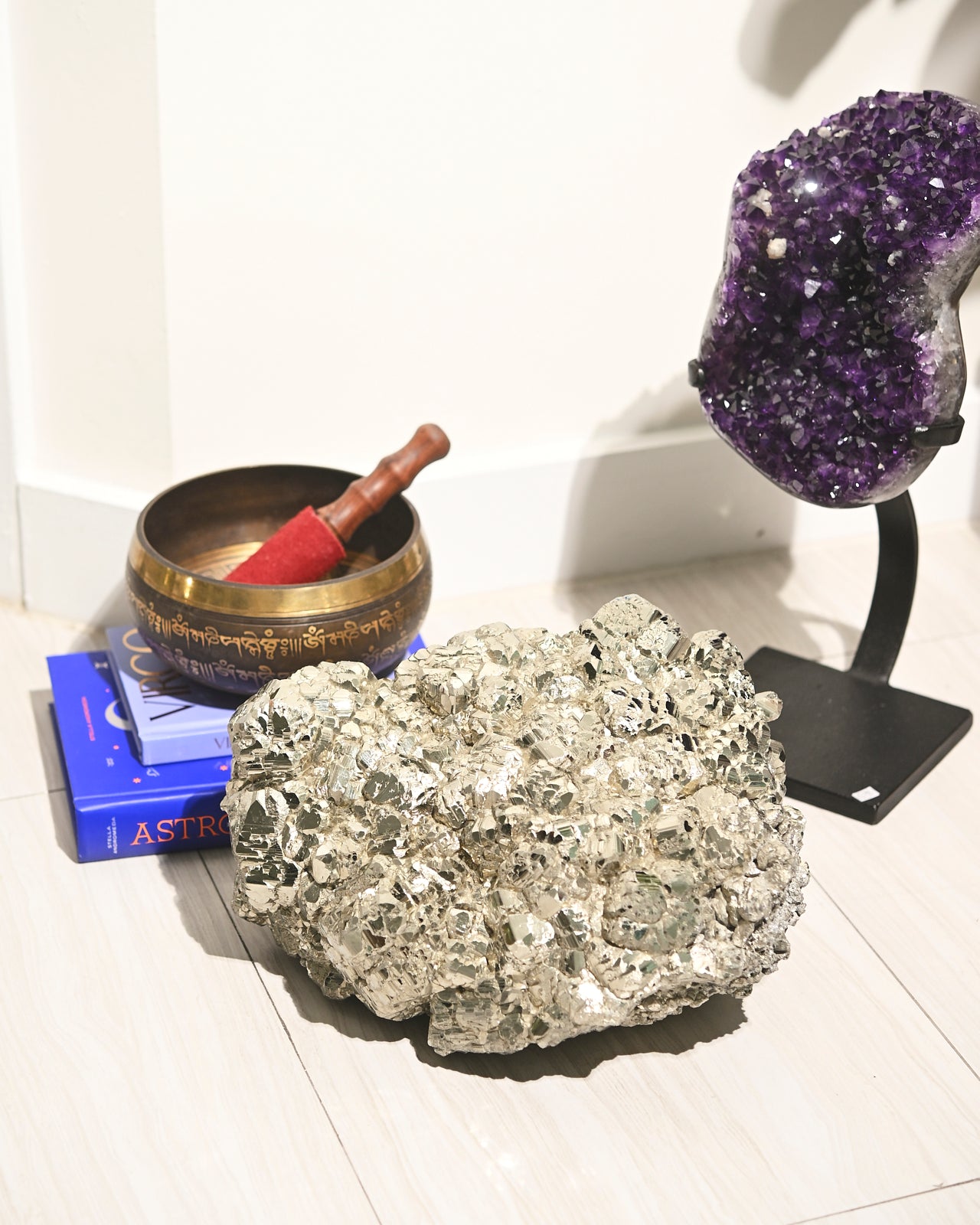 44lb Natural Pyrite Cluster - Large Raw Pyrite Specimen for Mineral Collectors & Home Decor | Perfect for Display, Healing Crystals & Feng Shui Decorations