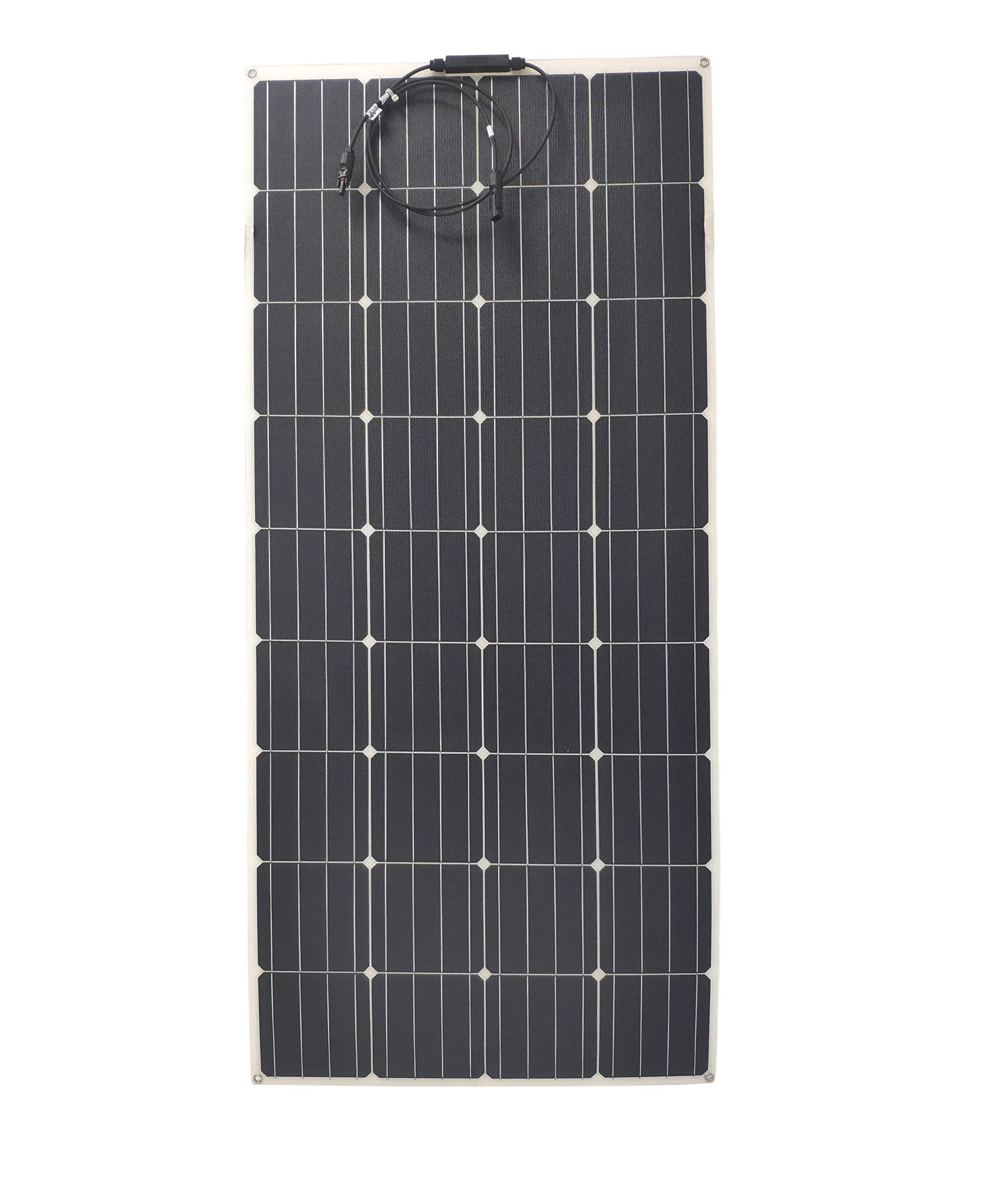 FixtureDisplays® 120W Flexible Solar Panel - 12V Mono Solar Charger for RV, Boat, Camping & Off-Grid Power | Waterproof & Lightweight Portable Solar Panel for Outdoor Adventures