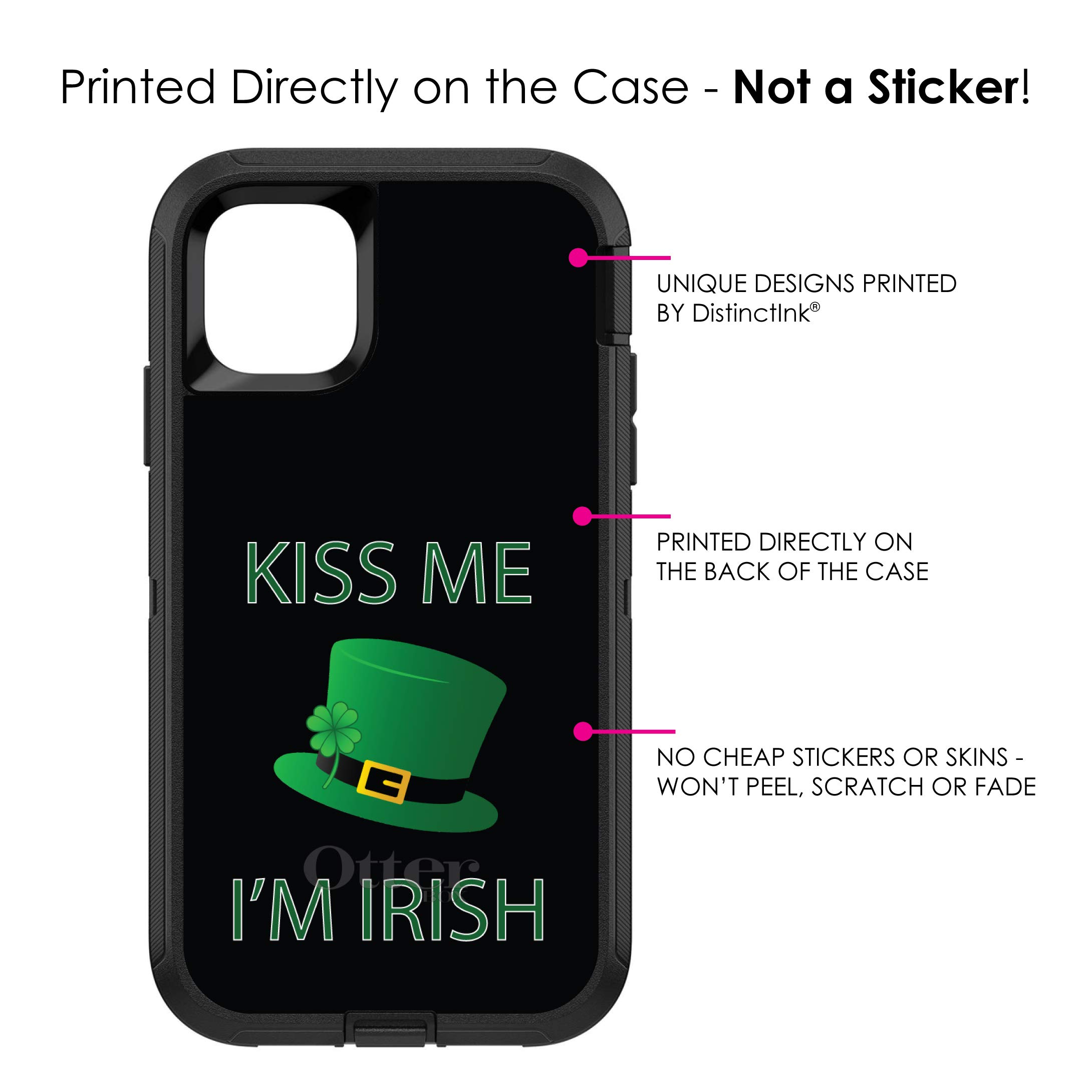 DistinctInk iPhone 11 Pro Case (5.8 Inch) - Durable Protective Cover with Shock Absorption | Black Green Kiss Me I'm Irish Design | Perfect for Outdoor Activities, Travel & Daily Use