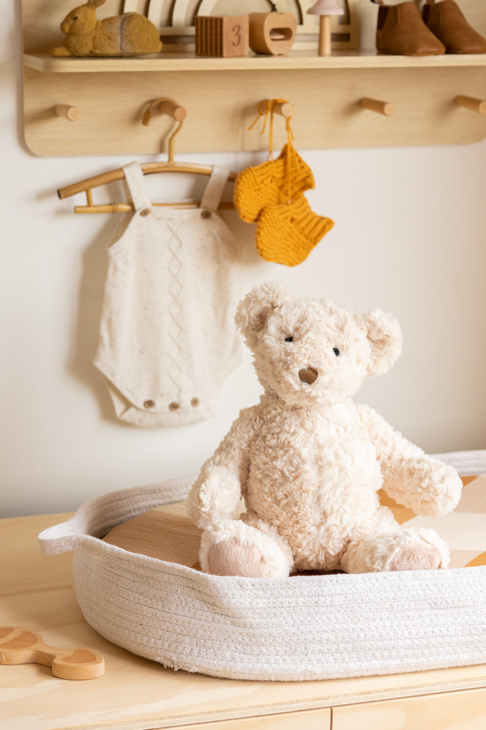 Freddy The Teddy Cream Plush Bear - Soft & Cuddly Stuffed Animal Toy for Kids, Babies & Adults | Perfect for Gifts, Nursery Decor & Comfort