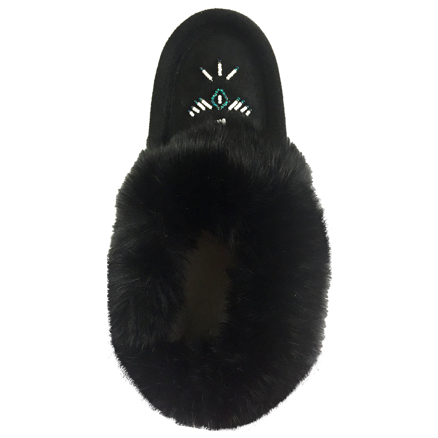 Women's Warm Fleece-Lined Rabbit Fur Suede Moccasins with Non-Slip Rubber Sole | Cozy Indoor/Outdoor House Shoes for Winter Comfort