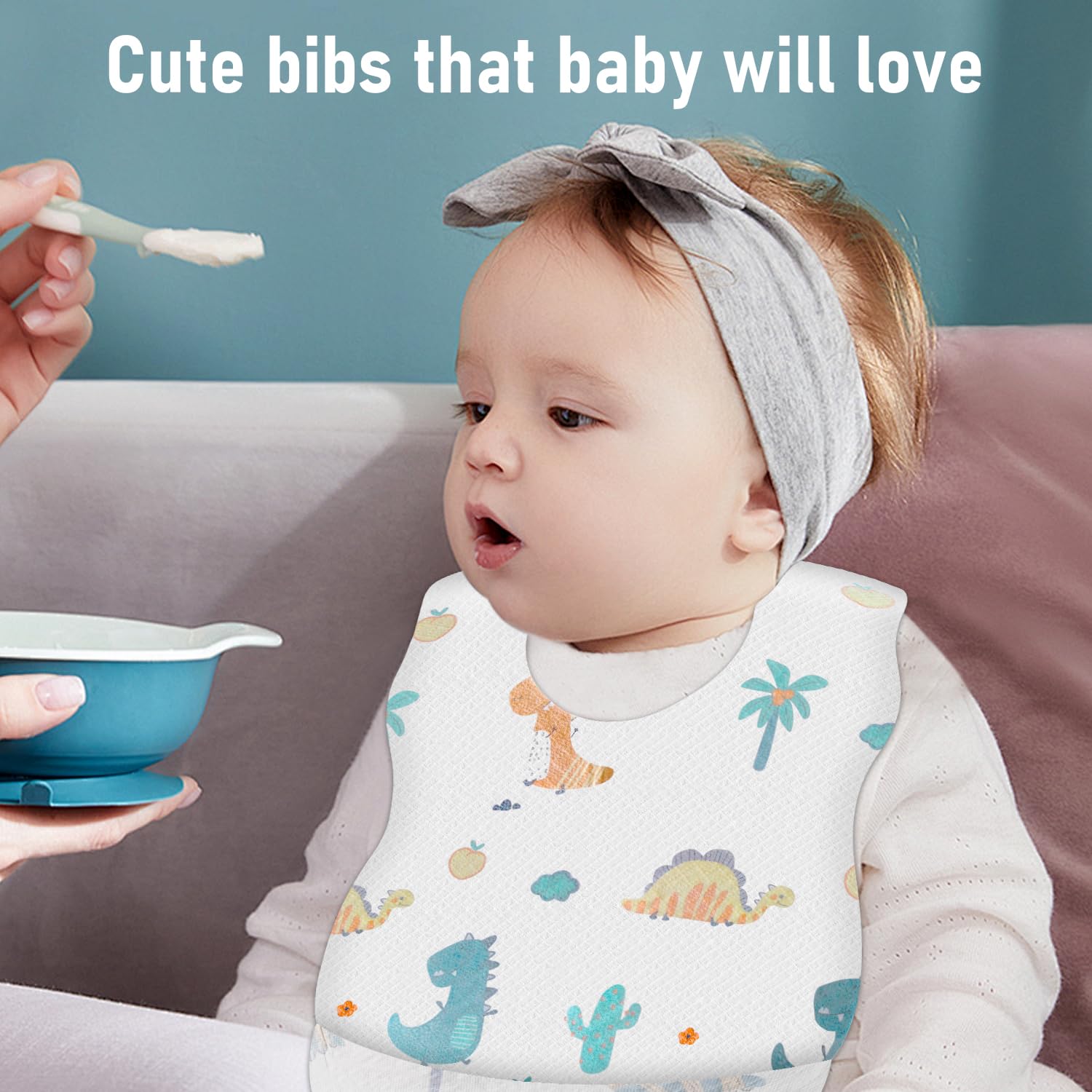 40/60PCS Disposable Baby Bibs & Drool Bibs - Waterproof, Oil-Proof, Individually Packaged, Super Soft & Adjustable Size - Perfect for Feeding, Teething & Messy Playtime