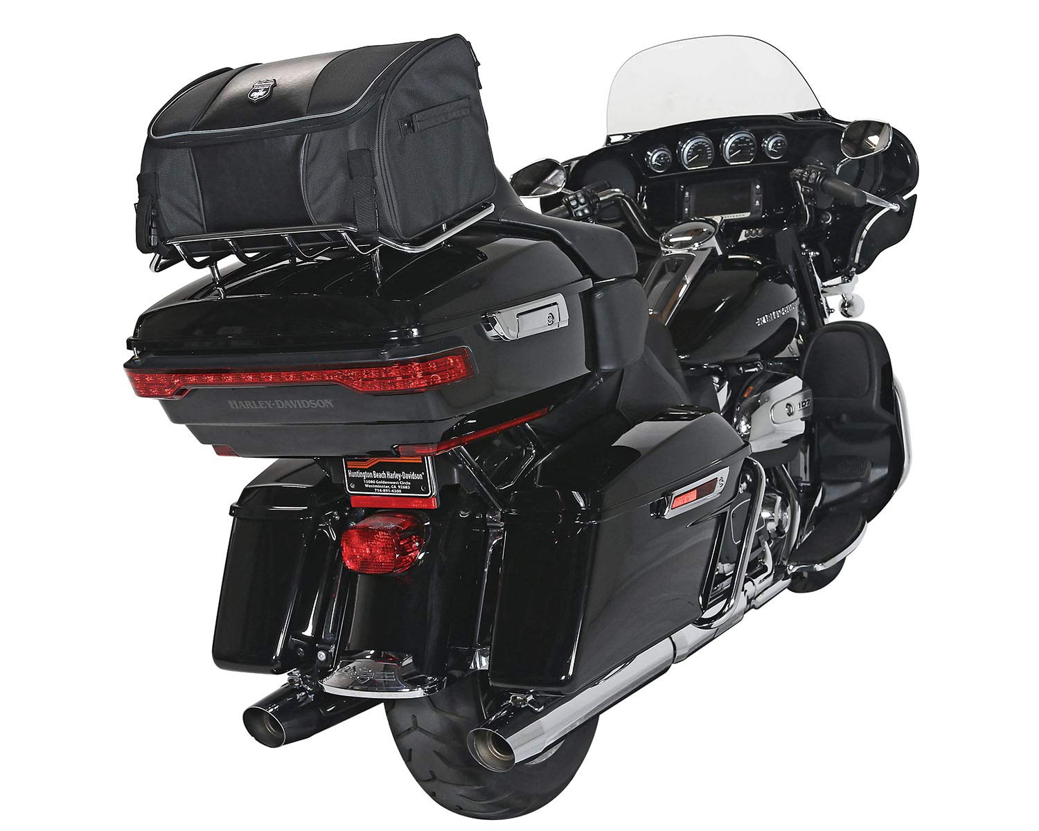 Nelson Rigg NR-250 Route 1 Traveler Lite Tour Trunk Bag - Waterproof Motorcycle Luggage for Harley Davidson Ultra, Indian Roadmaster & Honda Goldwing - Perfect for Long-Distance Rides & Road Trips (Black)