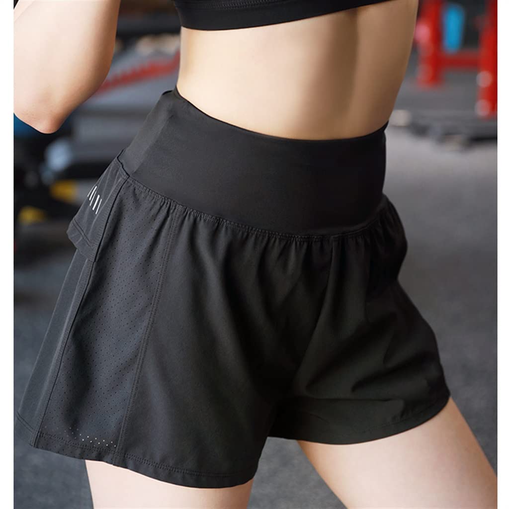 Women's High Waist Yoga Shorts - Loose Fit Quick Dry Running Shorts for Fitness & Workout | Comfortable Sports Shorts for Yoga, Gym & Outdoor Activities (Color: A, Size: M)