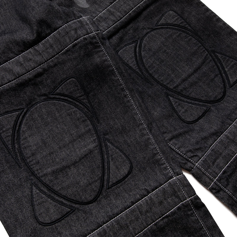 ASAP Rocky x Puma Knee Pad Pants - Black & Denim Color for Streetwear, Skateboarding & Urban Fashion