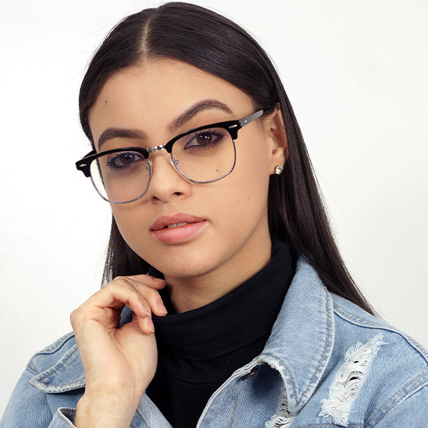 Lucy Prescription Black Glasses - Stylish & Comfortable Eyewear for Men and Women | Perfect for Reading, Working, and Everyday Use