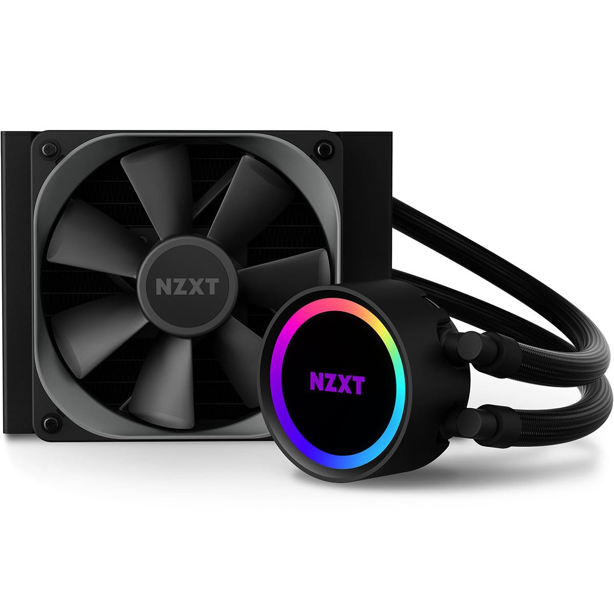 NZXT Kraken 120 RGB AIO Liquid CPU Cooler - 120mm Radiator with Aer P Fans - Quiet & Efficient Cooling for Gaming PC - Black | Perfect for Gaming Rigs & High-Performance Computers