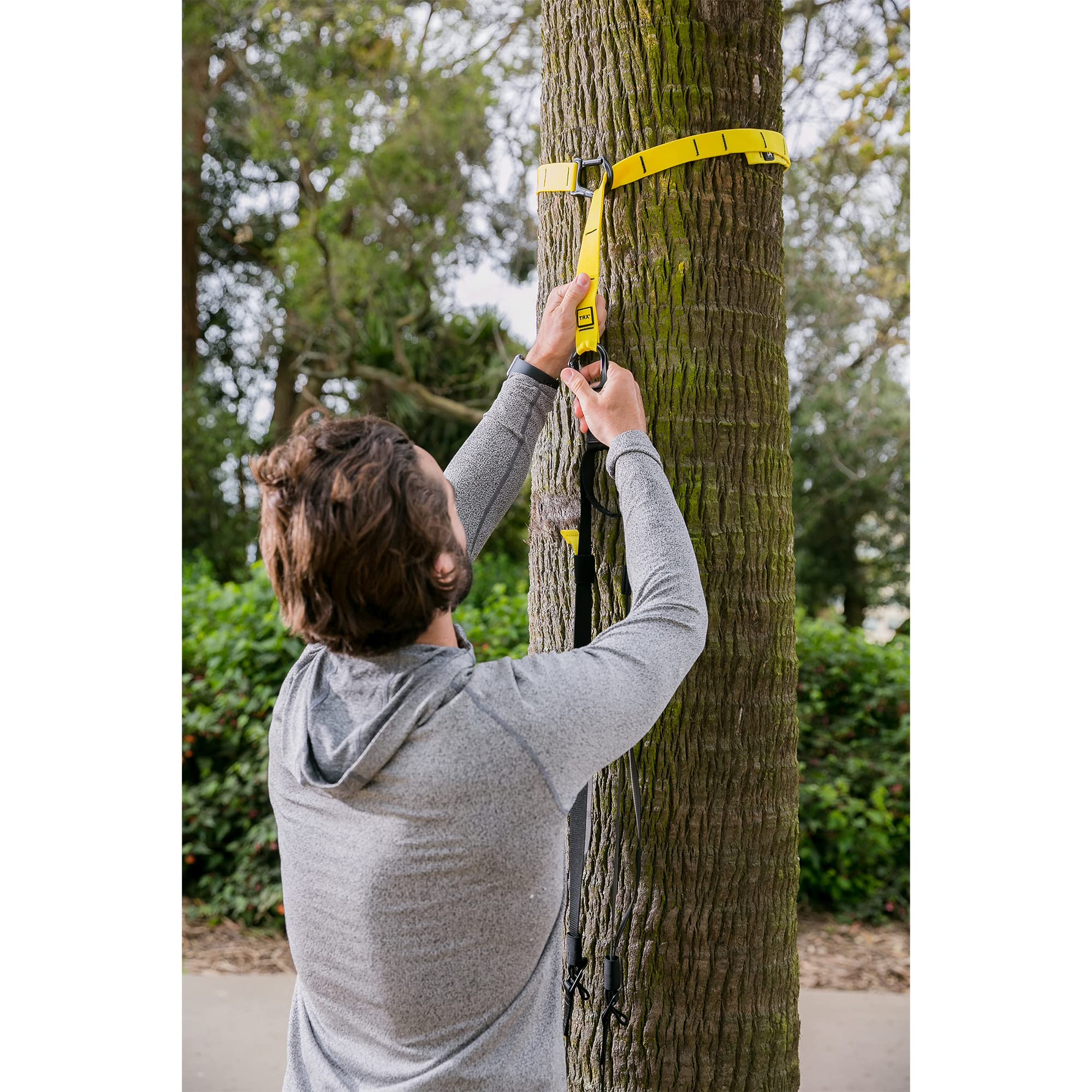 TRX GO Suspension Trainer System - Portable Full Body Workout Equipment for Home & Outdoor Fitness | Lightweight Training Tool for All Levels | Fast & Effective Strength Exercises (Grey) | Perfect for Travel, Apartment Workouts & Park Training
