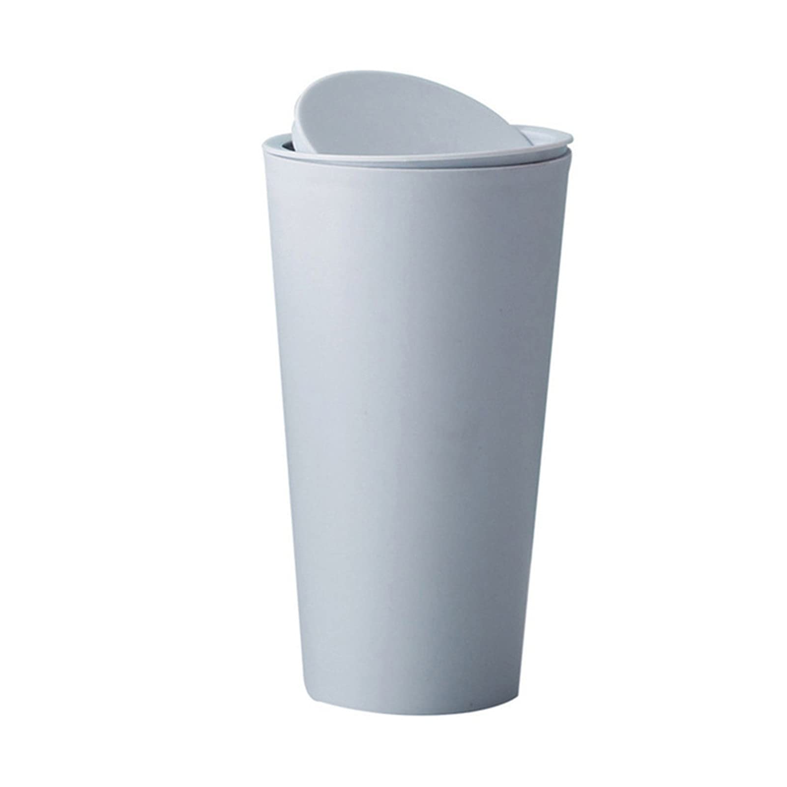 MD Mini Waste Bin with Lid - 16.5x8cm Small Desktop Trash Can for Office, Home & Bedroom | Swing Top Garbage Basket for Desk, Table & Countertop (Color: 02)