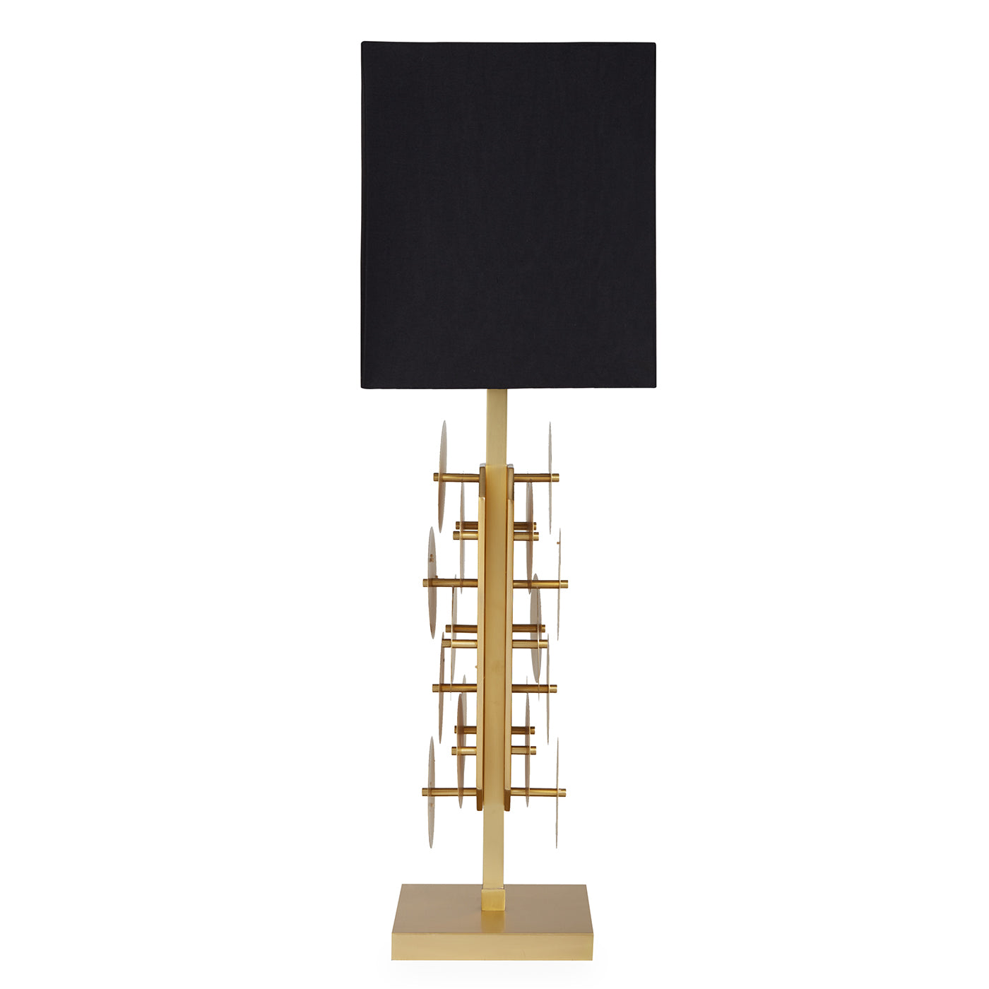 Modern Wooden Puzzle Circles Table Lamp - Adjustable Brightness LED Night Light for Bedroom, Living Room, and Office Decor