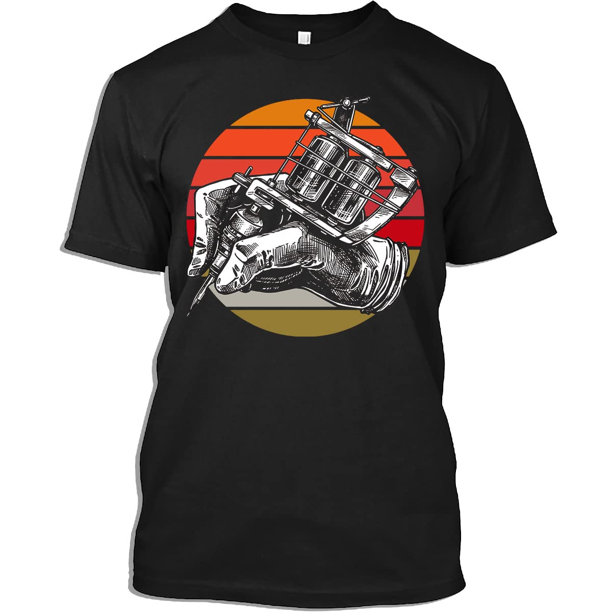 Vintage Tattoo Artist T-Shirt - Retro Tattoo Gun & Machine Design for Men & Women - Perfect Gift for Tattoo Lovers & Tattooists - Great for Tattoo Shops, Conventions & Casual Wear