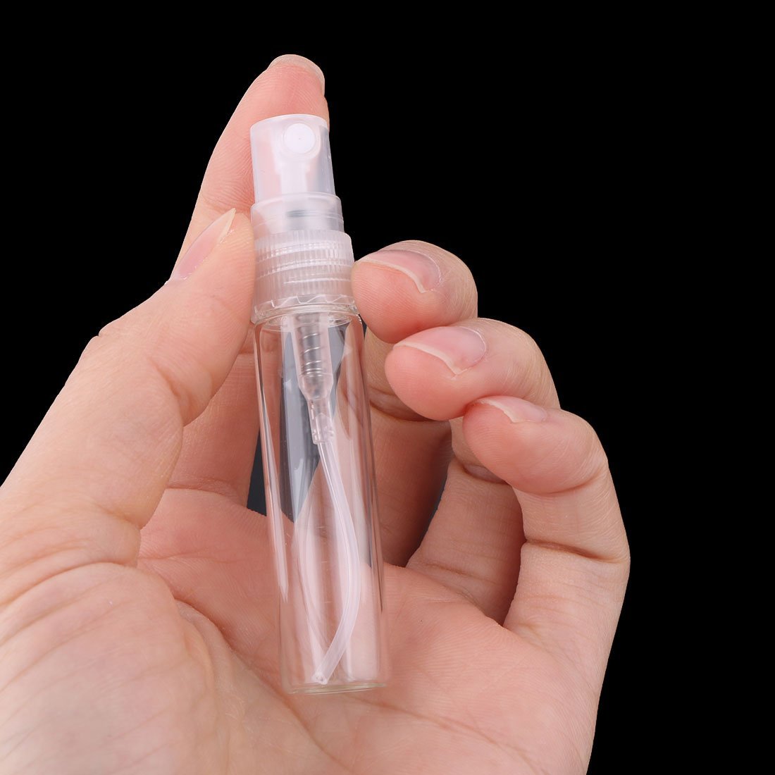 Hunky Dory 5ml Mini Clear Refillable Plastic Spray Bottles - Travel Size for Sanitizer, Toner, Perfume, Lotion, Essential Oil & Cosmetics - Perfect for DIY, Skincare, Travel & Home Use (Pack of 6)