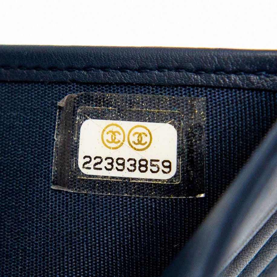 Chanel Blue Lambskin Compact Boy Wallet - Luxury Leather Wallet for Women - Perfect for Everyday Use & Special Occasions