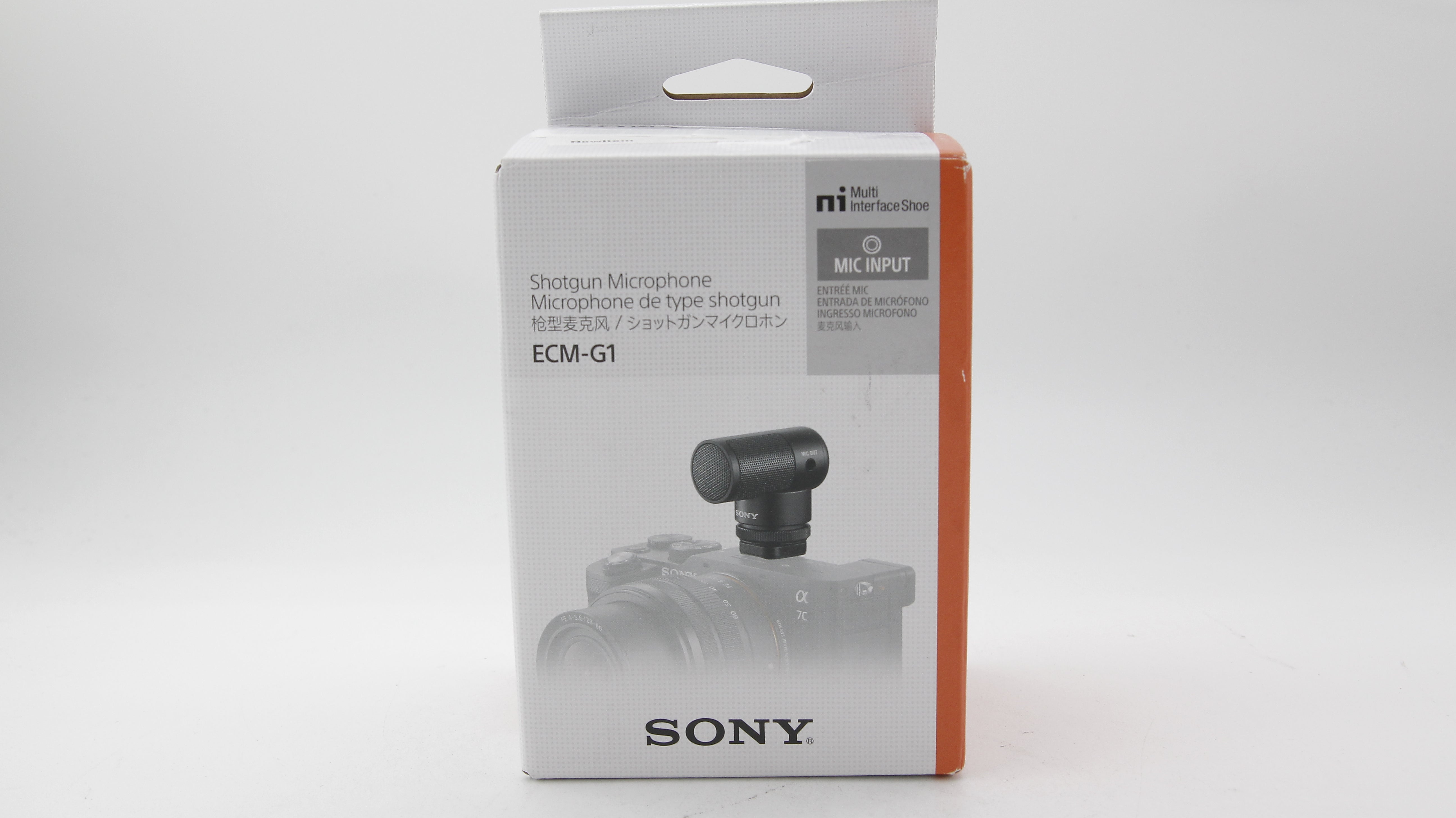 Sony ECM-G1 Ultracompact Shotgun Microphone for Camera - Perfect for Vlogging, YouTube, and Content Creation - Open Box Condition