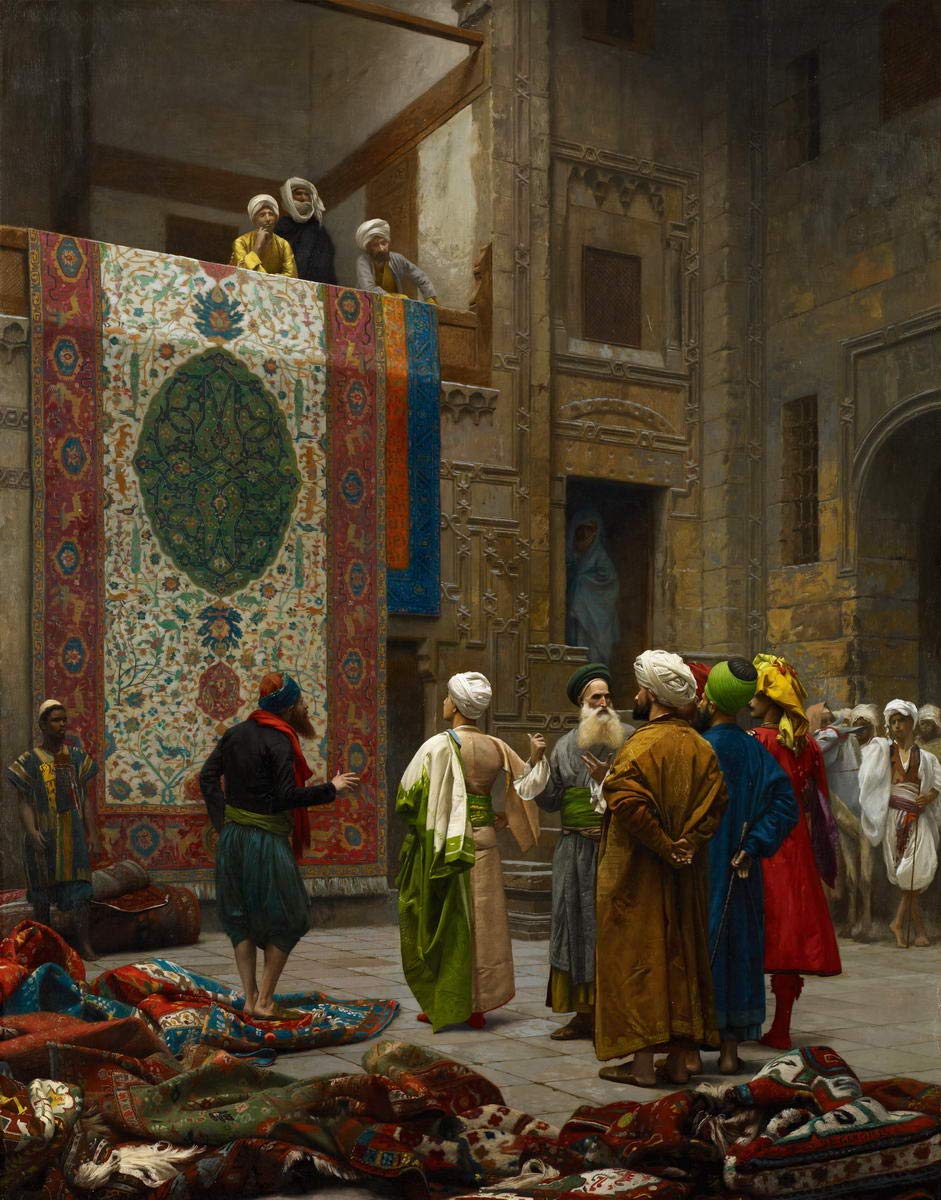 Jean Leon Gerome The Carpet Merchant Giclee Canvas Art Print - High Quality Reproduction Painting Wall Decor for Living Room, Bedroom & Office